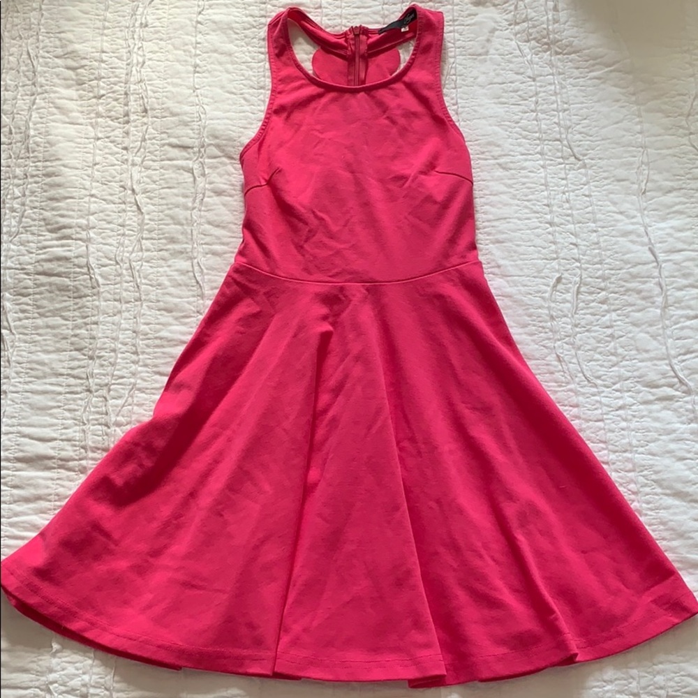 Pink fit & flare dress